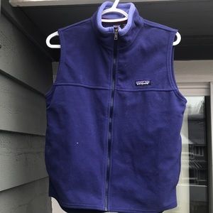 A blue vest that zips up from Patagonia